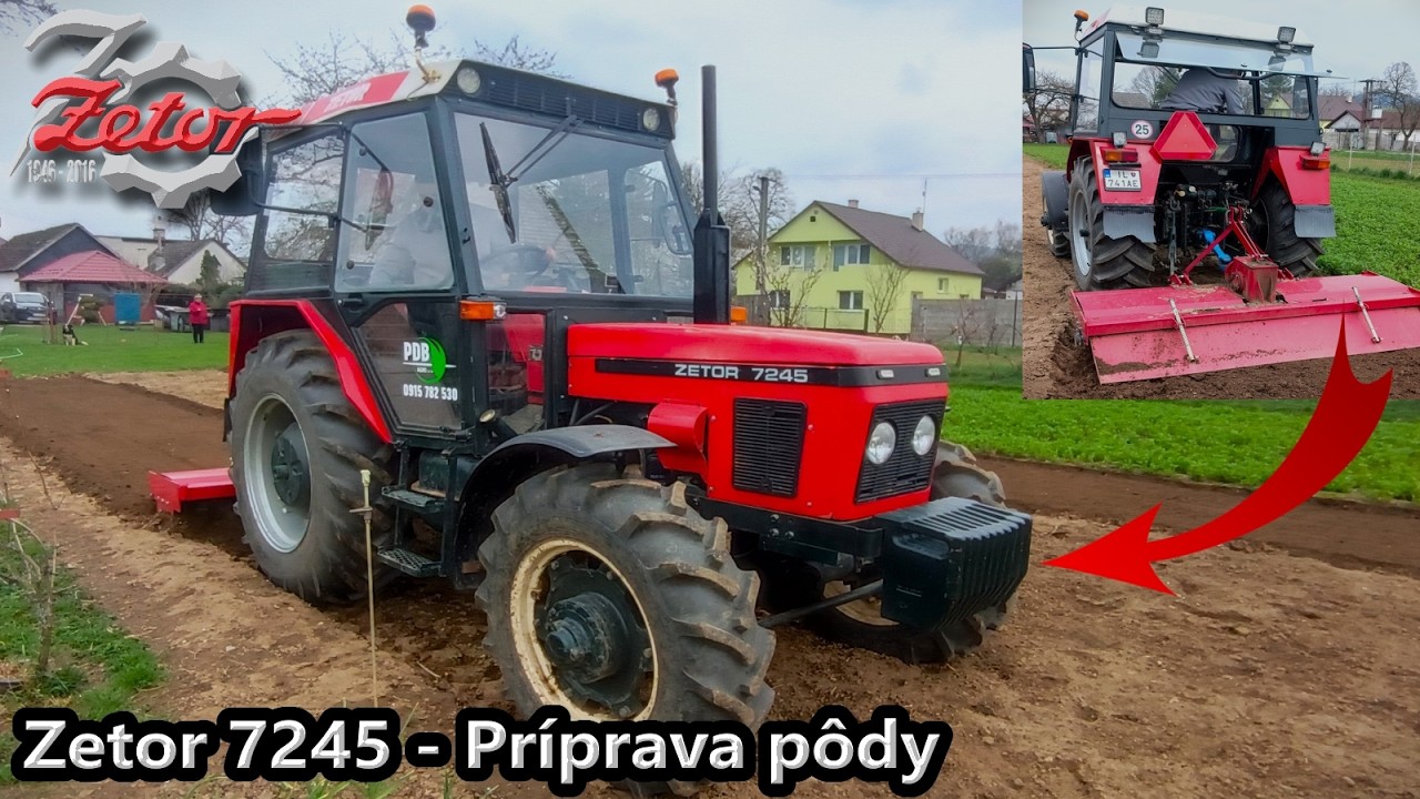 Príprava pôdy 2025 | Zetor 7245 + Rotavátor | Original Sound | Príprava pod zemiaky