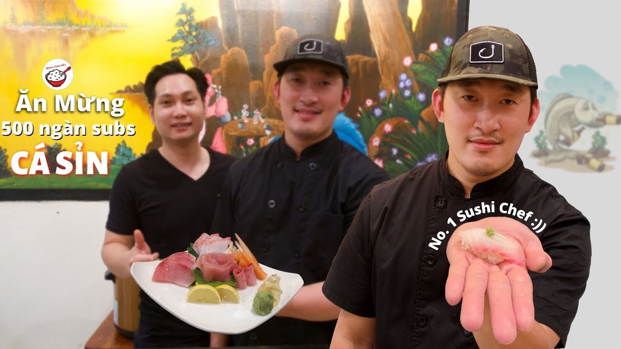 Đại Tiệc Sushi Tại Nhà Hàng Cá Sỉn | Đi Ăn Mừng 500 Ngàn Subs