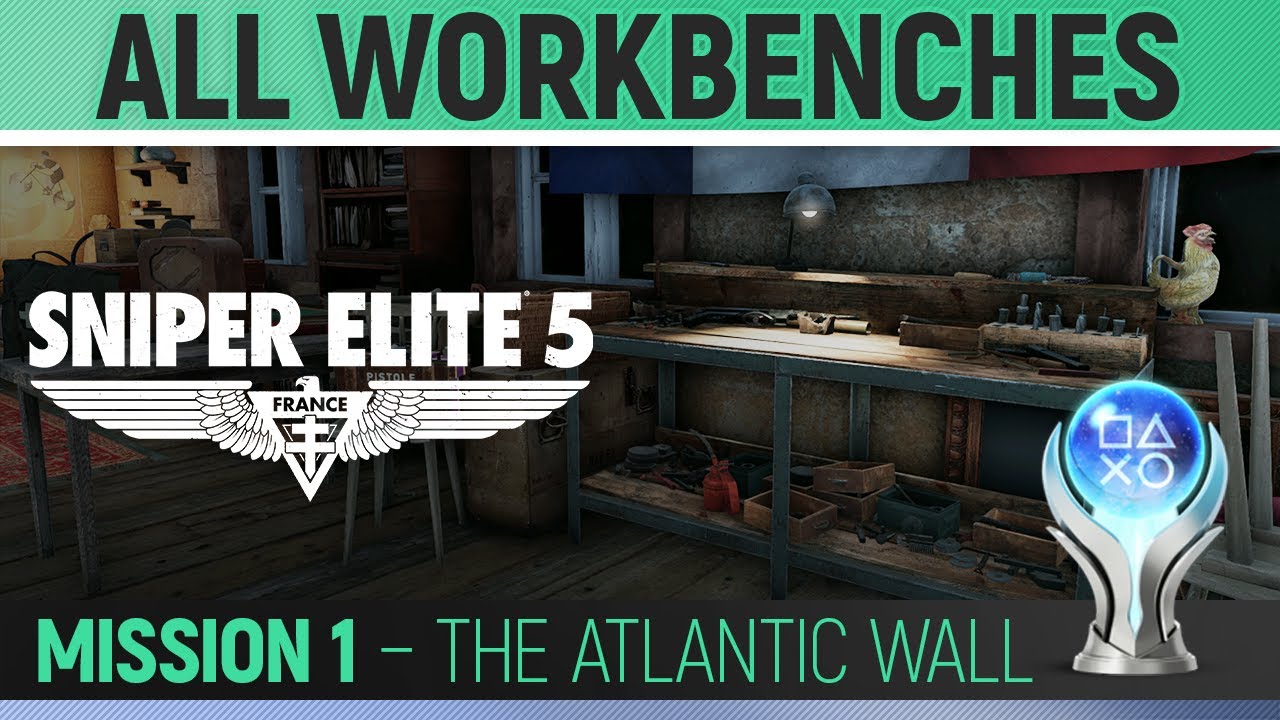 Sniper Elite 5 - Mission 1 - All Workbench Locations 🏆 The Atlantic Wall