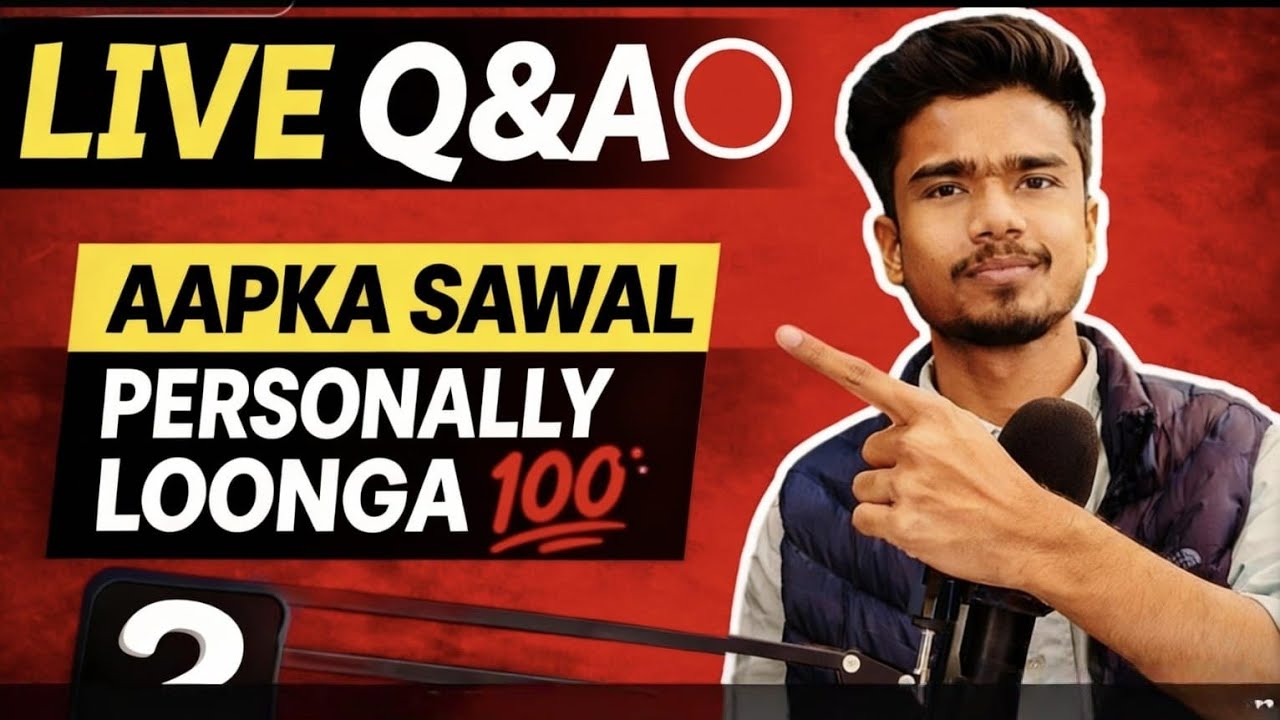 Aaj LIVE: Apna YouTube Channel Kaise Grow Kare? Full Truth + Q&A 🔥