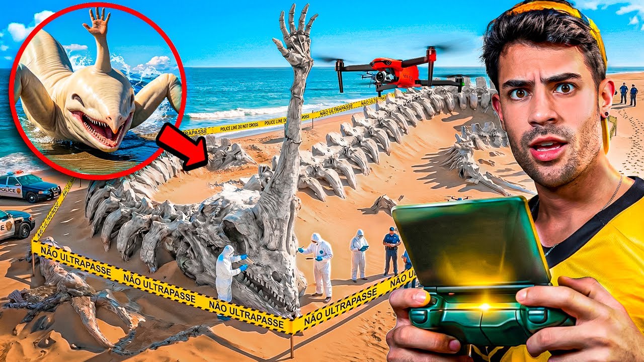 MEU DRONE FILMOU O HAND SEA MONSTER NA VIDA REAL