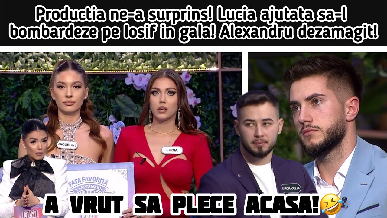 Productia ne-a surprins! Lucia ajutata sa-l bombardeze pe Iosif in gala! Alexandru dezamagit!
