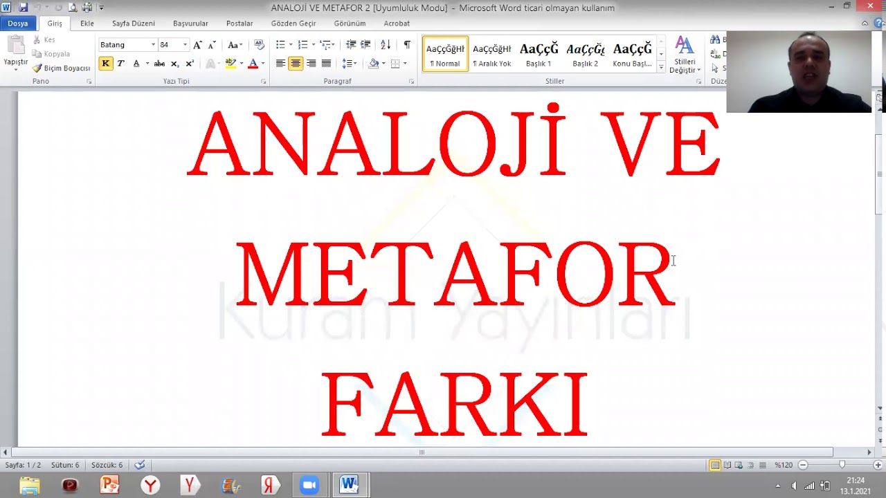 2021 KPSS ANALOJİ VE METAFOR FARKI