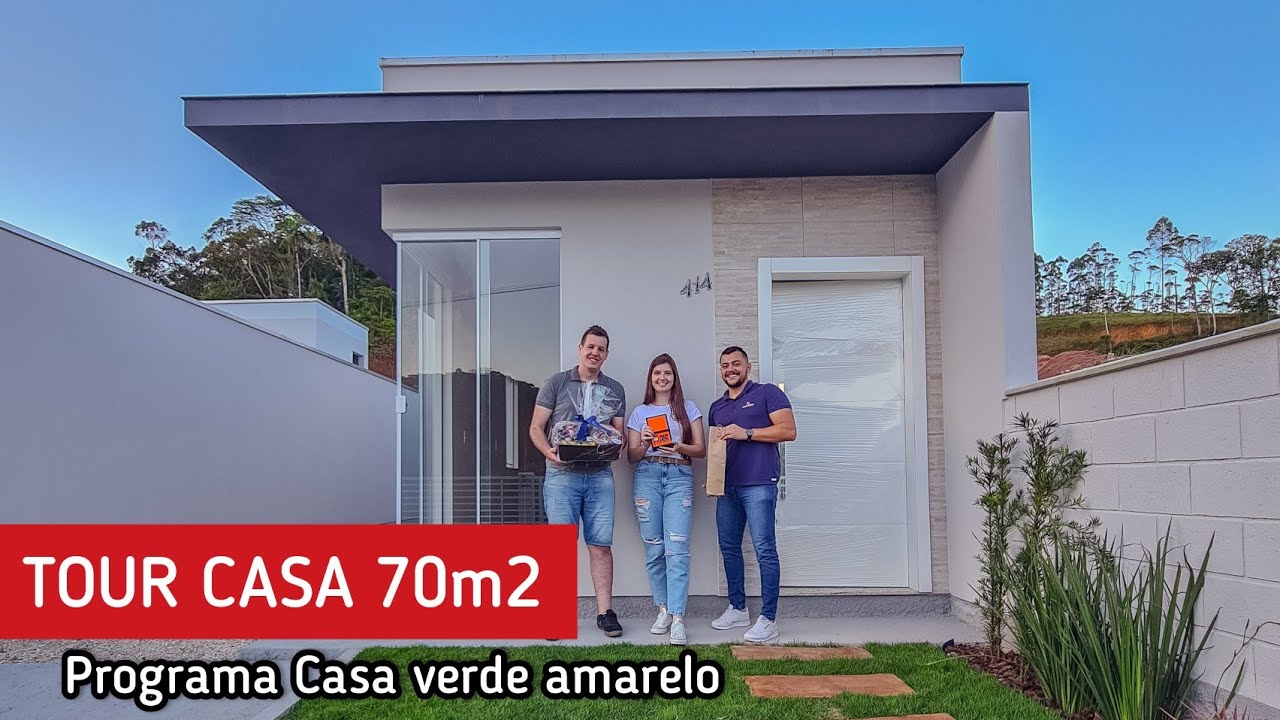 Tour completo Casa 3 Quartos programa casa verde amarelo