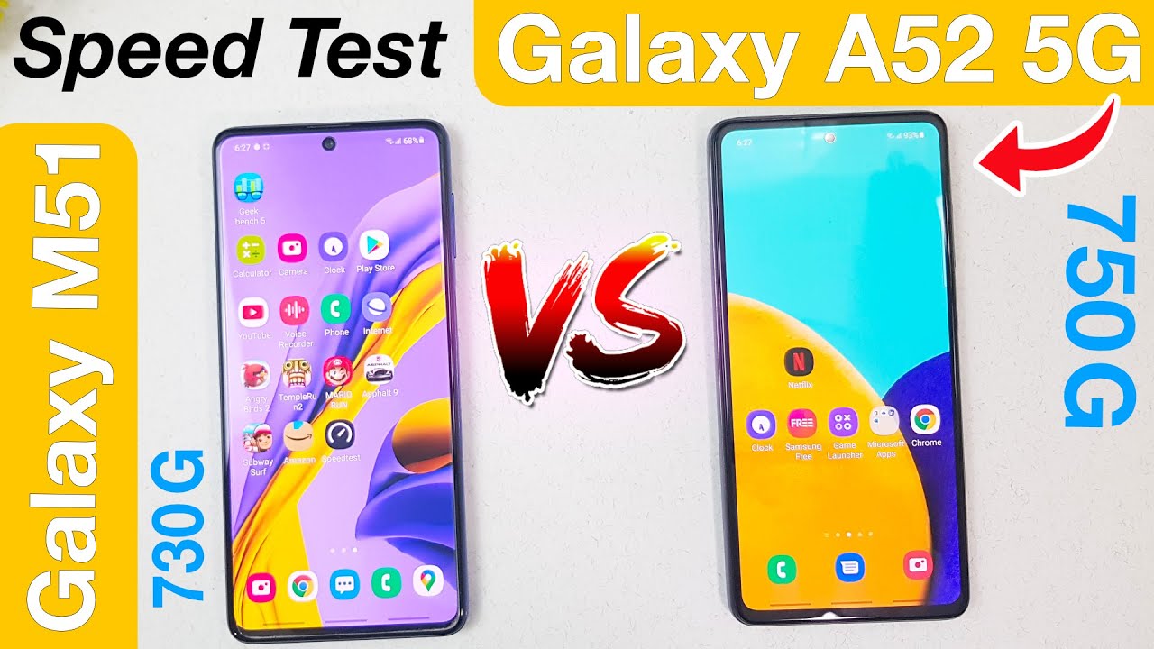 Galaxy A52 5G vs. Galaxy M51 Speed Test Comparison!