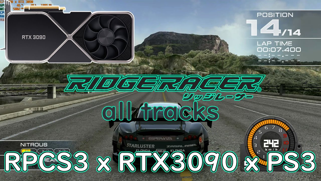 Ridge Racer 7 все трассы / RTX 3090 4K60 / эмулятор PS3 для ПК RPCS3