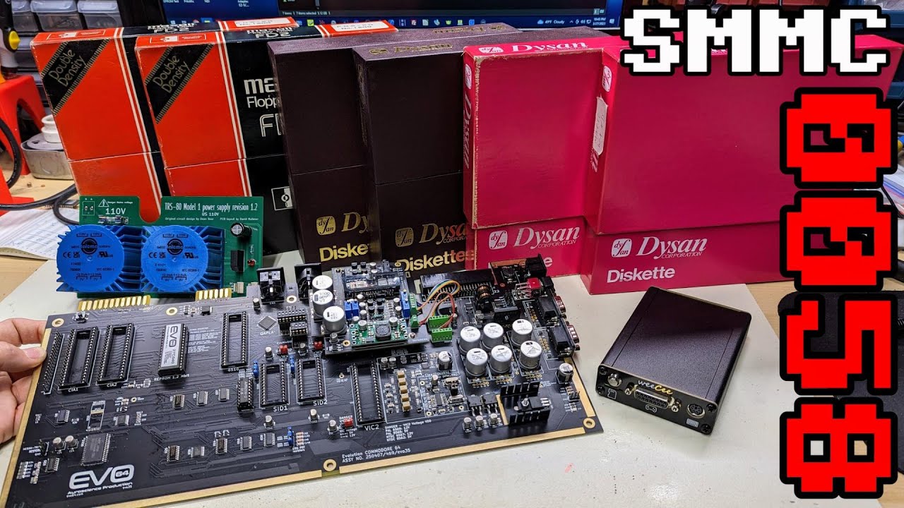 0058 A miniature DOS PC, a modern C64 motherboard, a TRS-80 PSU and 8