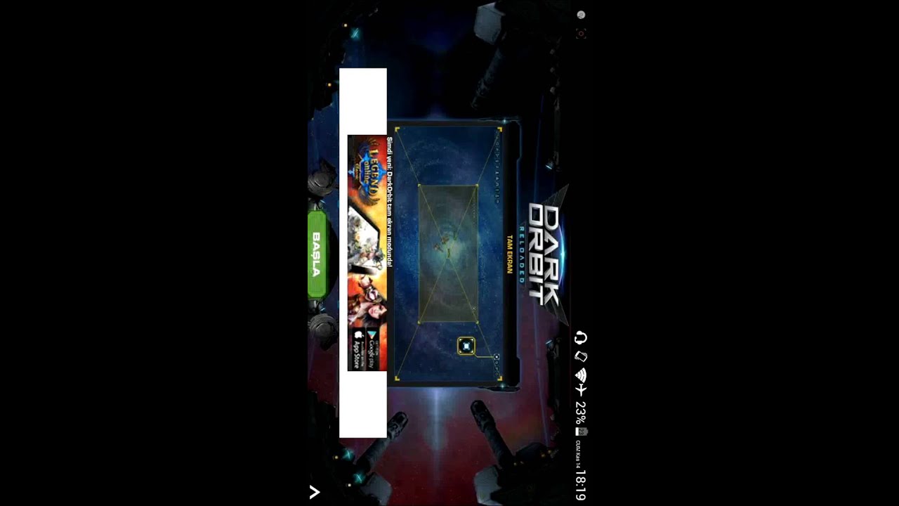 Darkorbite Telefondan Girmek