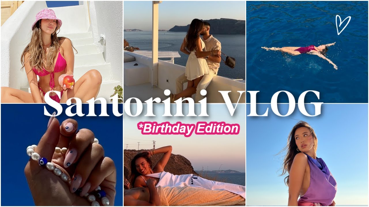 COUPLE Urlaub auf SANTORINI | Berkay's BIRTHDAY Trip 🤍 | Adorable Caro