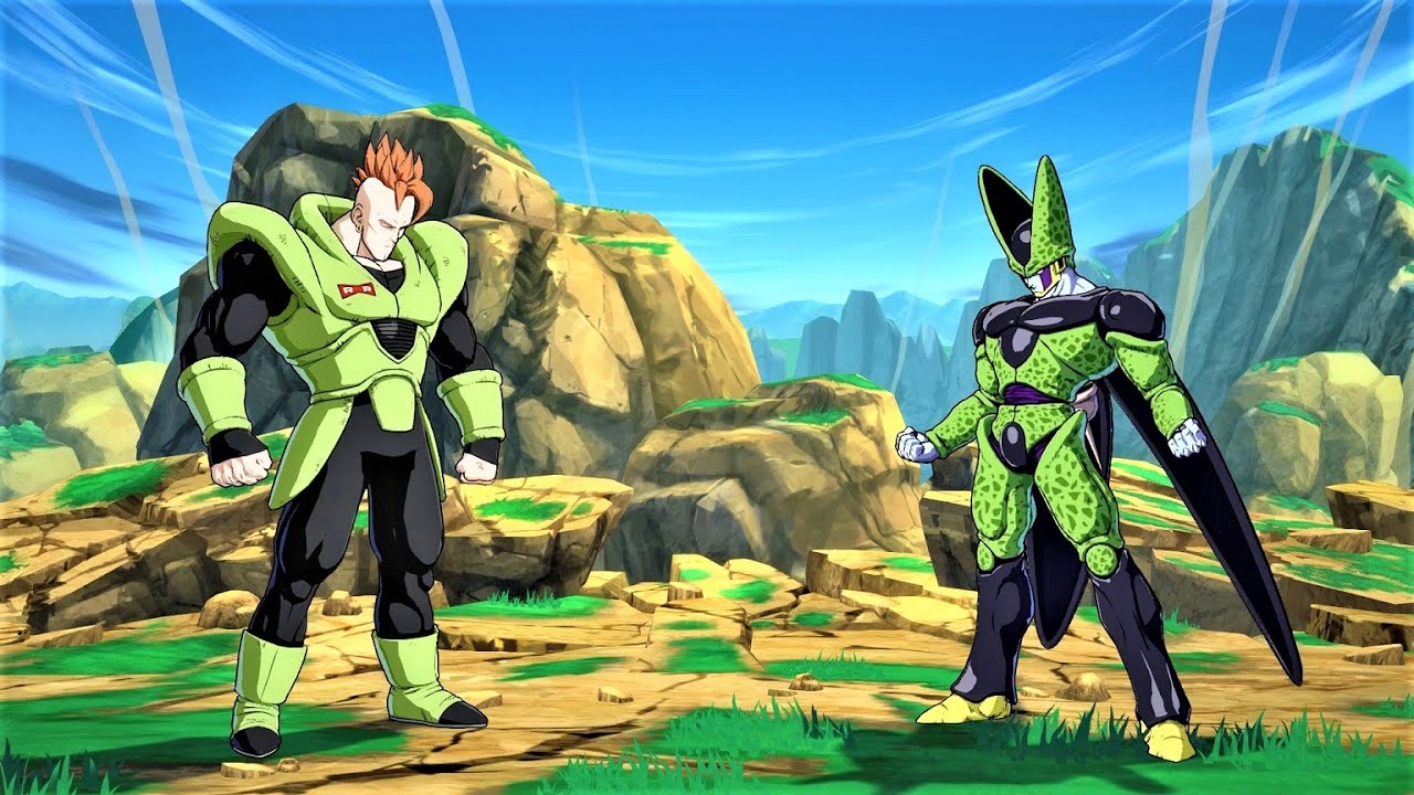Android 16 & Super Saiyan Goku vs Cell & Frieza (Hardest AI) - Dragon Ball FighterZ
