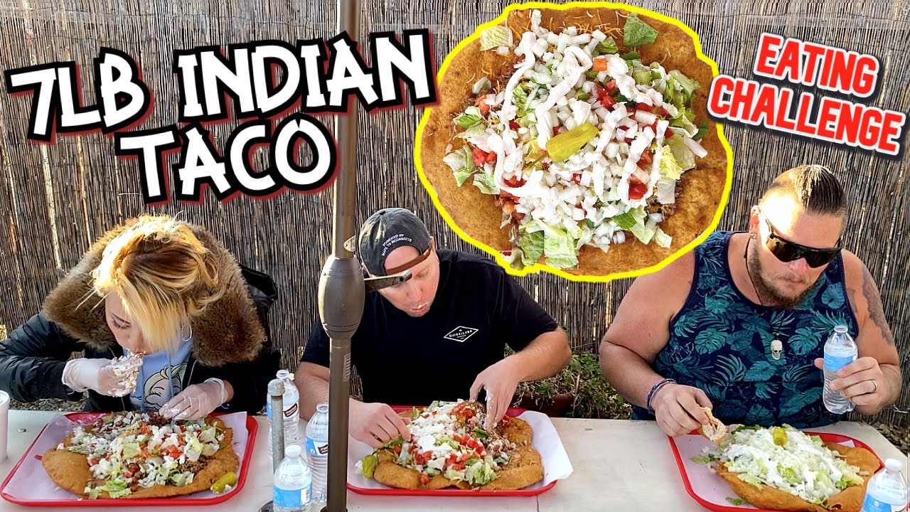 7LB INDIAN TACO EATING CHALLENGE RED HOUSE BBQ in TEHACHAPI, CA #RainaisCrazy