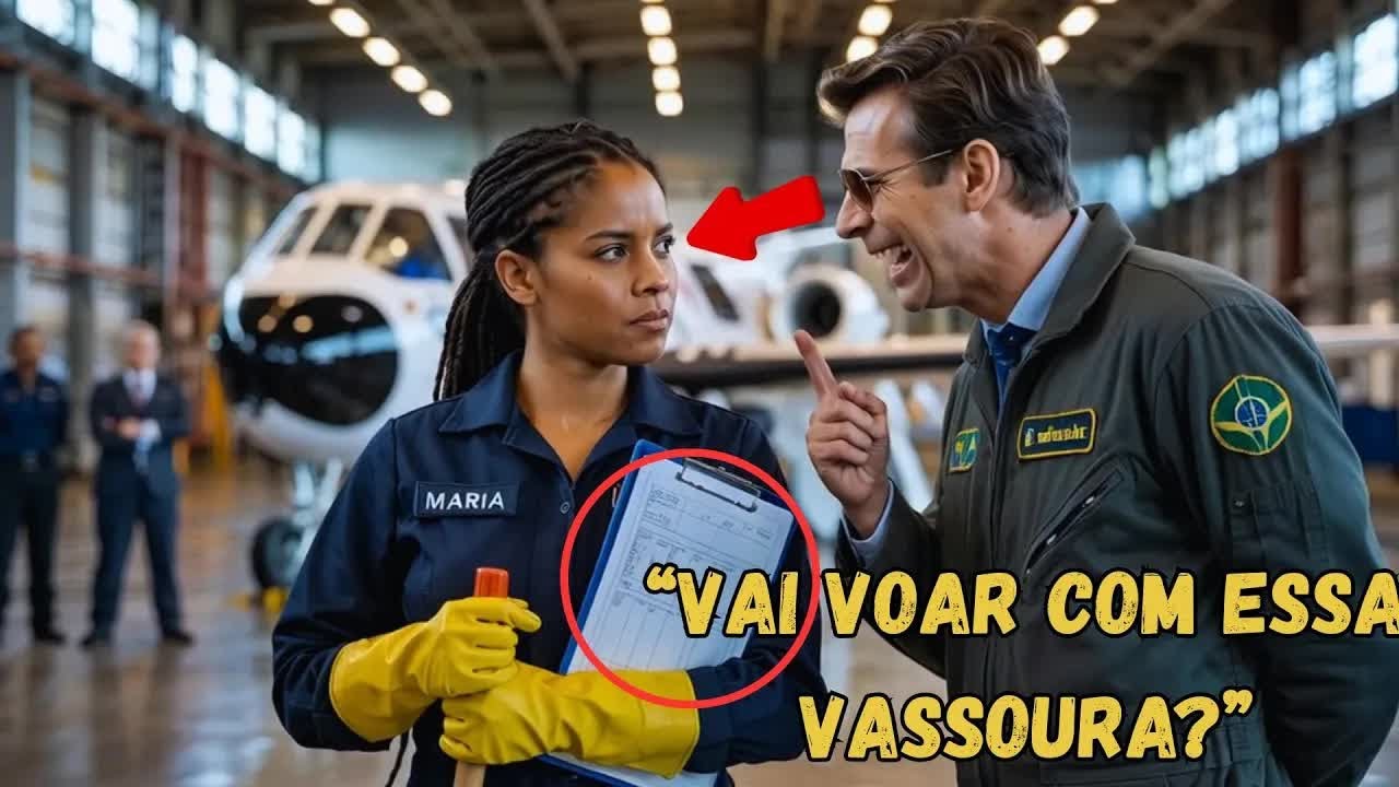 Piloto zombou da mulher negra que limpava o hangar—até descobrir que foi ELA quem projetou seu avião