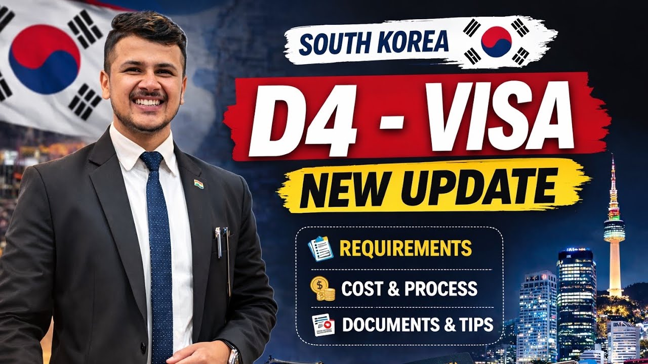 South Korea D4 Visa New Update 2026 | Requirements, Cost & Process #d4visa 