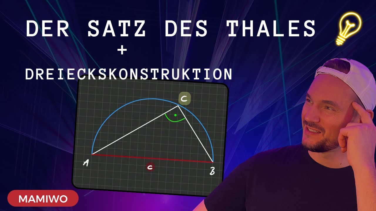 Der Satz des Thales einfach erklärt! 📐 | Thaleskreis und Dreieckskonstruktion