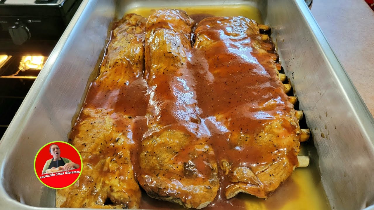 prepara Rica Receta De Costillas de puerco ala Barbecue para fiestas cocinando cosas diferentes