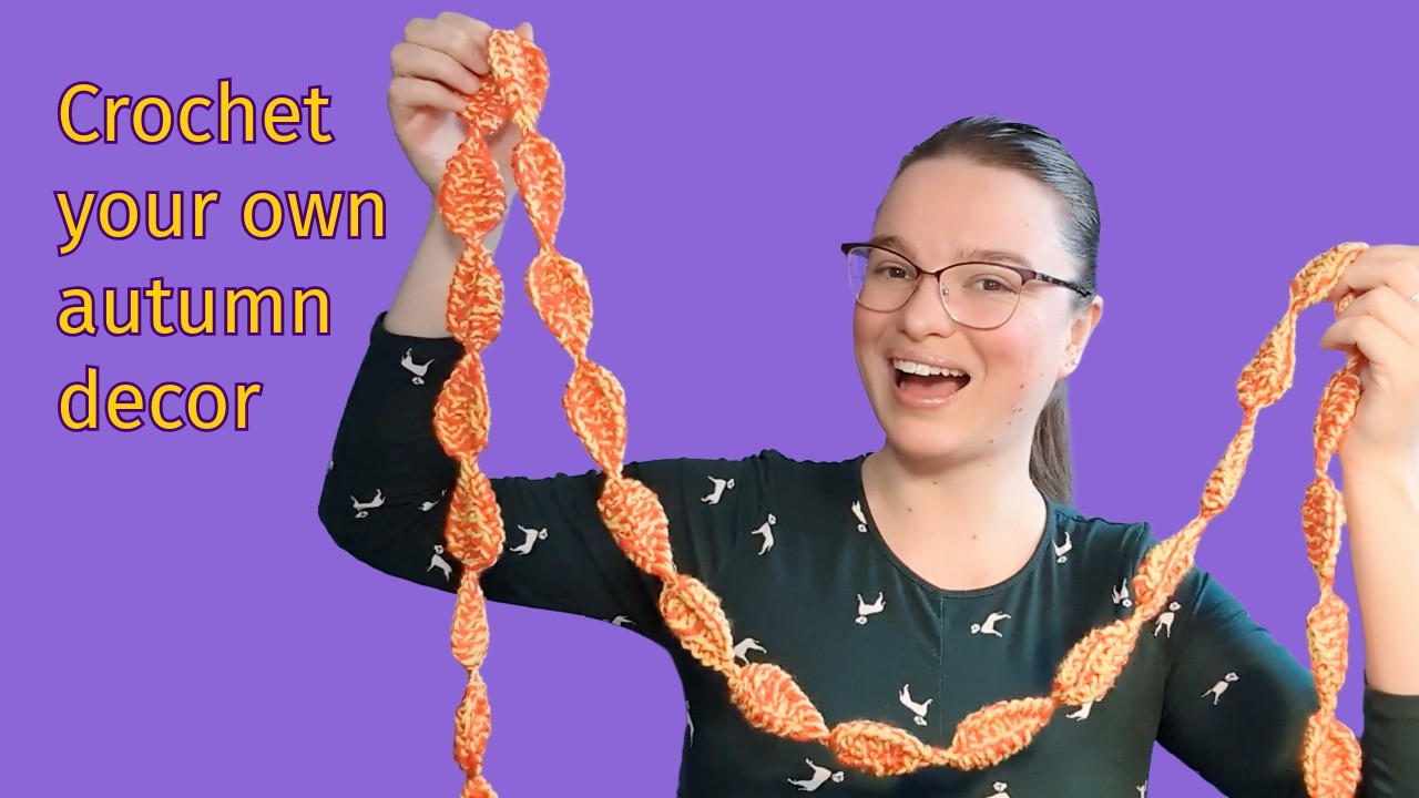 Beginner friendly crochet leaf garland tutorial