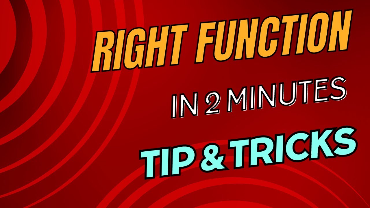 Right Function in MS Excel by ExcelMaster774 in Urdu & Hindi #left #right #mid @muhammadasifpk