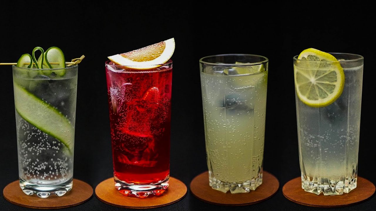 Топ 4 Простых КОКТЕЙЛЯ с Джином | Приготовит каждый | 4 Easy Gin Drinks