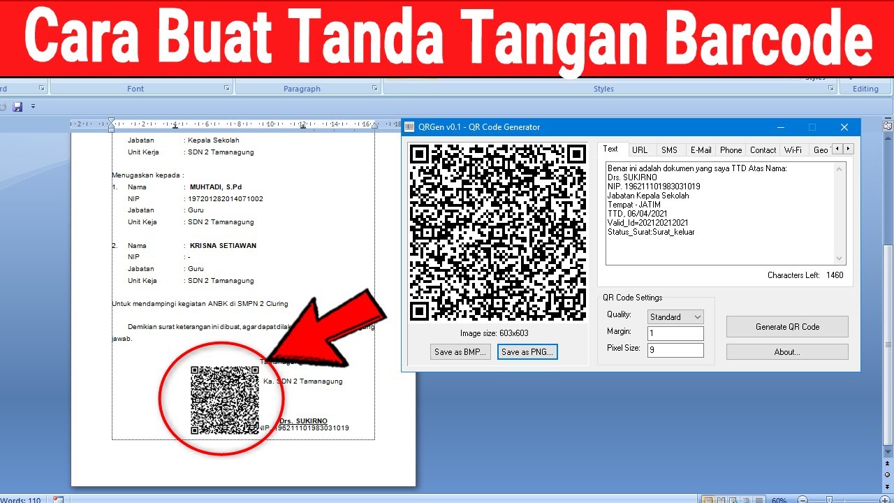 Cara Membuat Tanda Tangan Digital Barcode atau Kode QR
