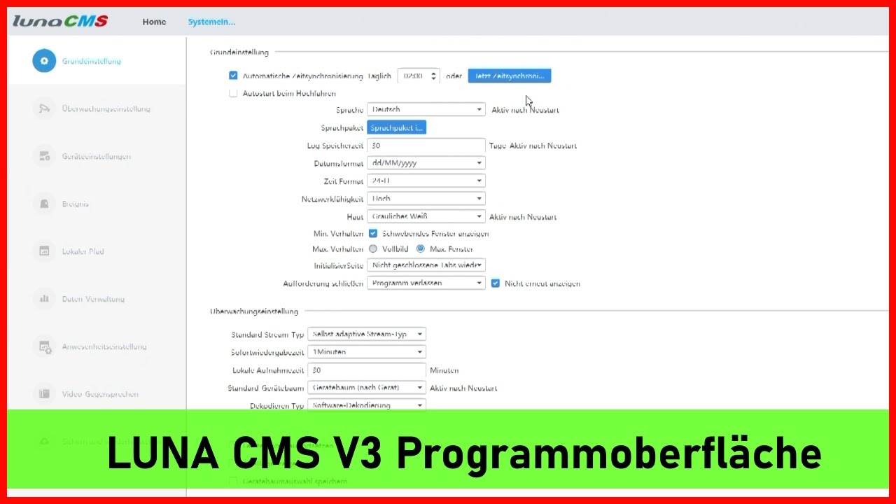 LunaCMS V3  2. die Programmoberfläche