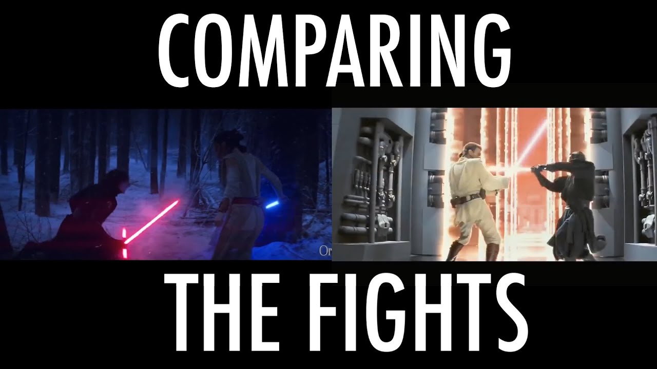 Comparing The Prequel And Sequel Lightsaber Duels In a Very Simple Way