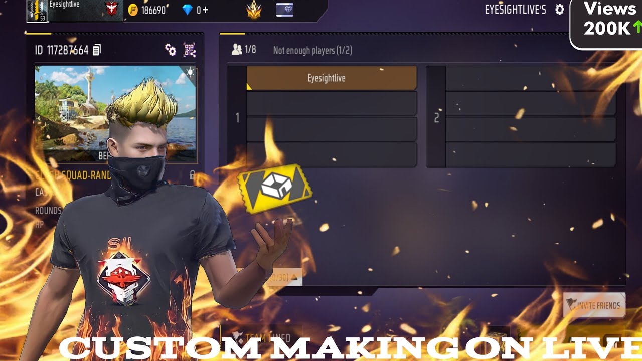 CUSTOM MAKING ON [LIVE] 🔴 // PLAYING WITH MY SUBSCRIBERS ❤‍🩹❤‍🩹 // #shorts #short #freefirelive
