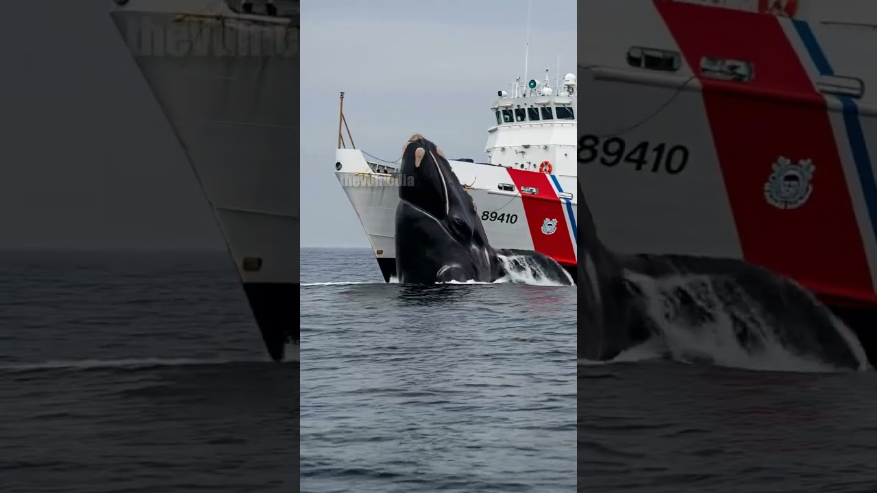 Whale Prevents Coast Guard Ship From Getting Into A Whirlpool! #rescue #animals #wildlife