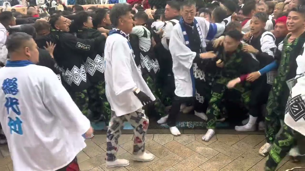 道後秋祭り けんか神輿 道後村 vs 小唐人 2022 本宮 3戦目
