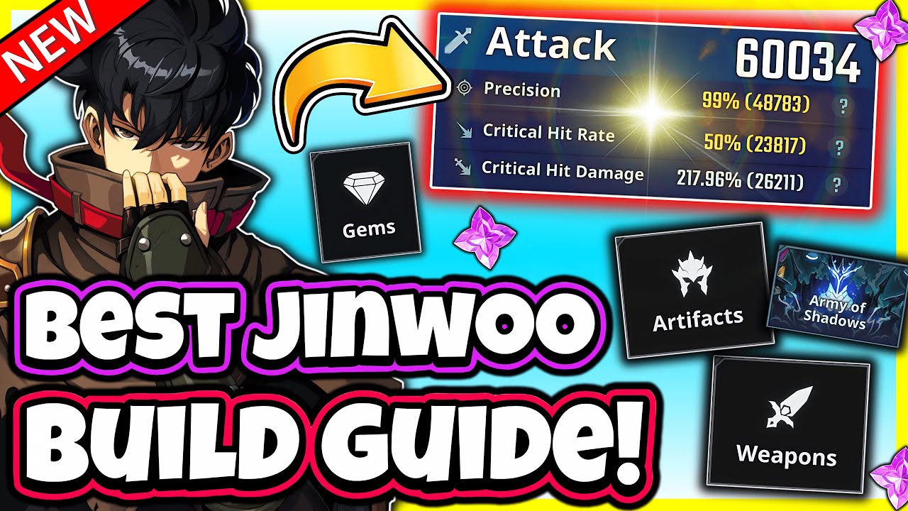 2025 BEST SUNG JINWOO BUILD GUIDE! Artifacts / Stats / Weapons / Gems / Skill [Solo Leveling: Arise]