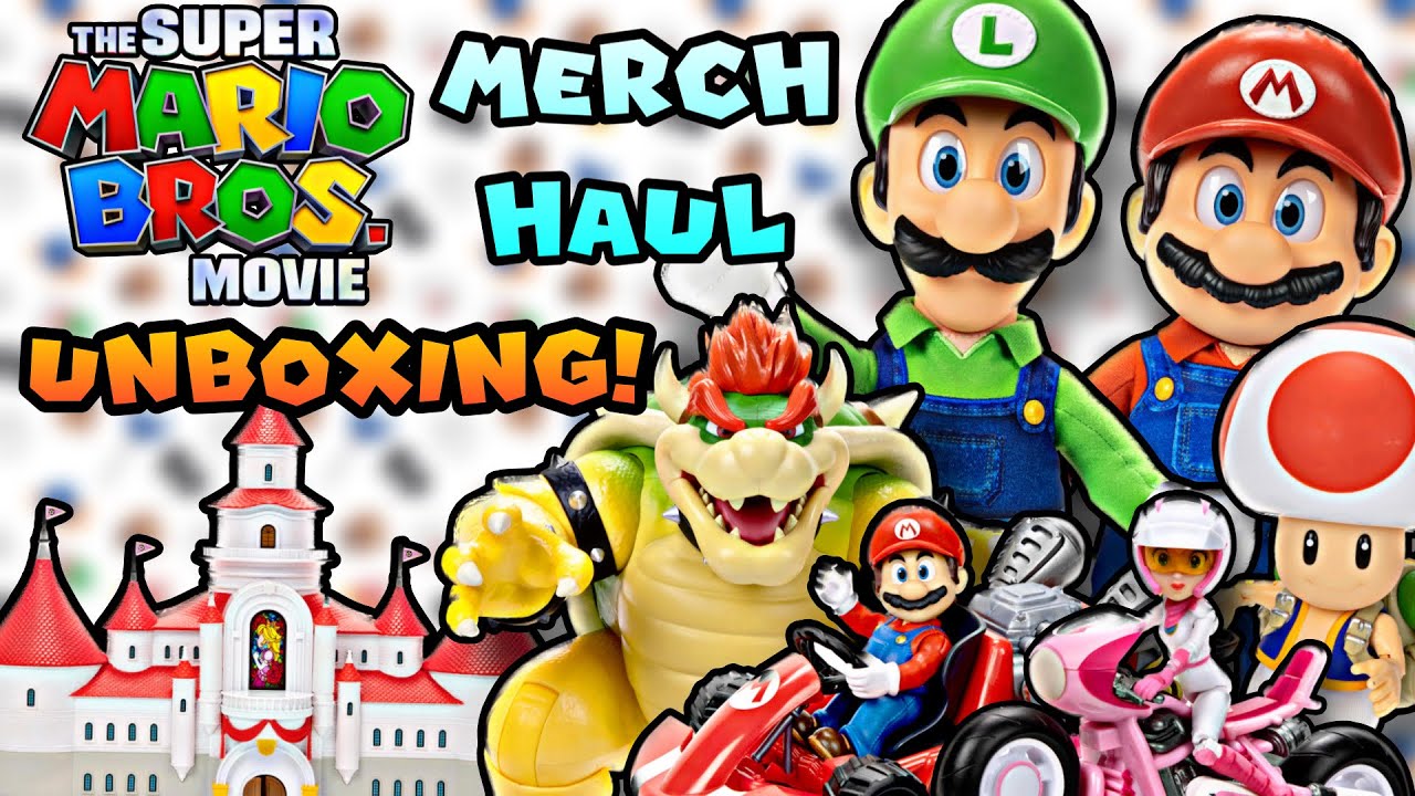 SUPER MARIO BROS. MOVIE MERCHANDISE HAUL UNBOXING | Jakks Pacific Figures, Plushes, and MORE!