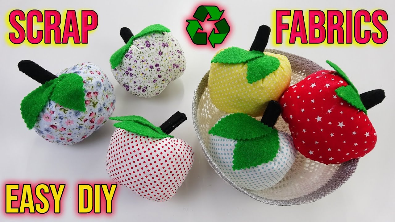 HOW TO SEW APPLES WITH SCRAP FABRICS? IDEA / Artık Kumaşlarla Elma Yapımı / DIY Multi-Purpose Apple