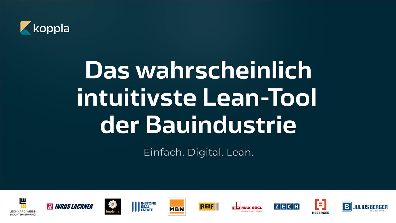 koppla – das wahrscheinlich intuitivste Lean-Tool der Bauindustrie