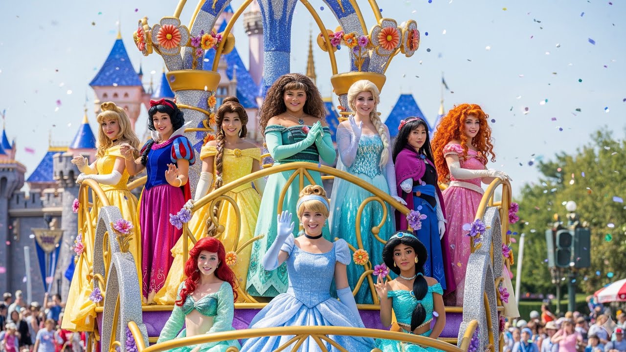 All Disney Princesses Together at Disneyland – Full 1 Hour Experience (2025)