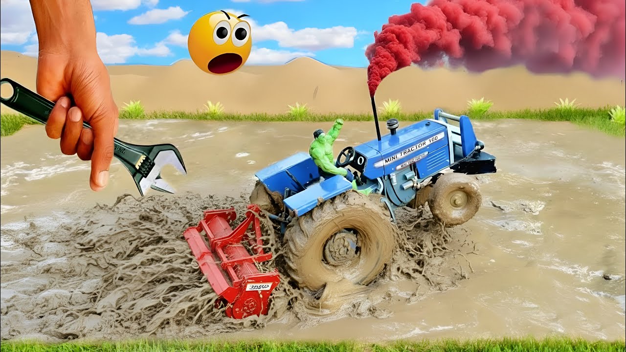 TOP Most Creative Scientific Idea DIY | Mini Tractor Can Rotivator Real In Mud@MiniTractor100 
