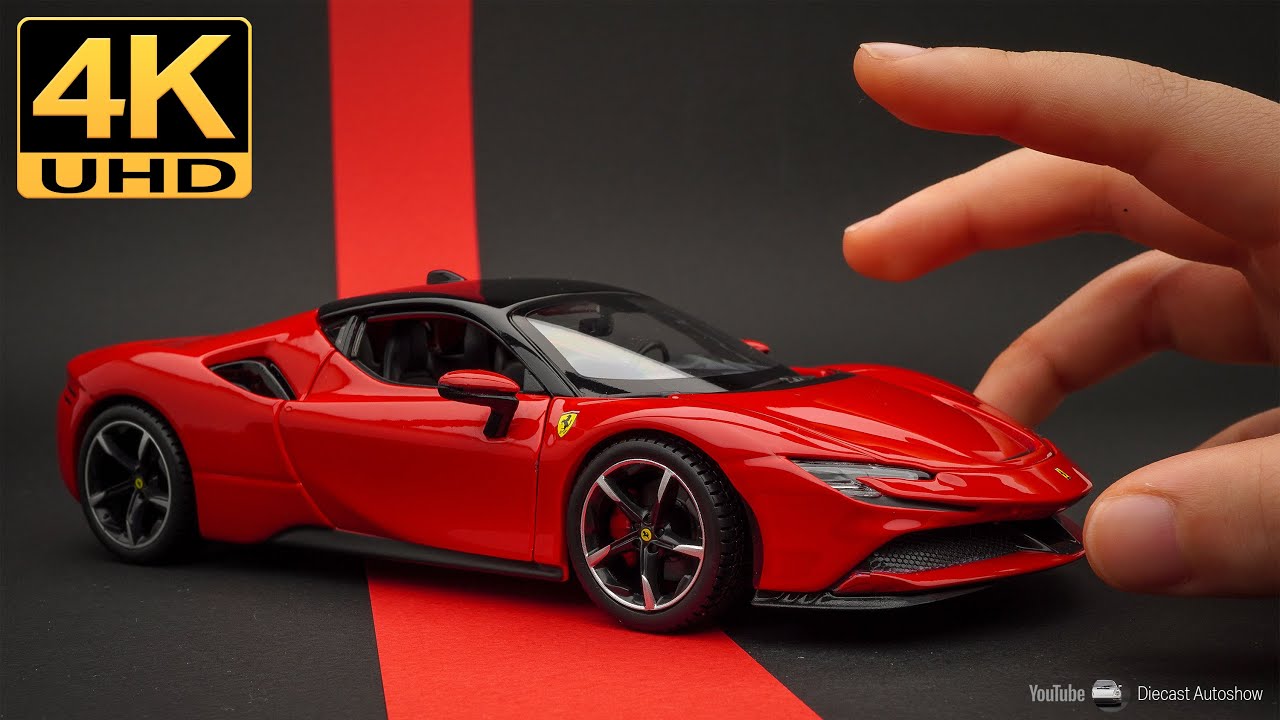 Ferrari SF90 Stradale, 4K UHD - 1/24 Bburago