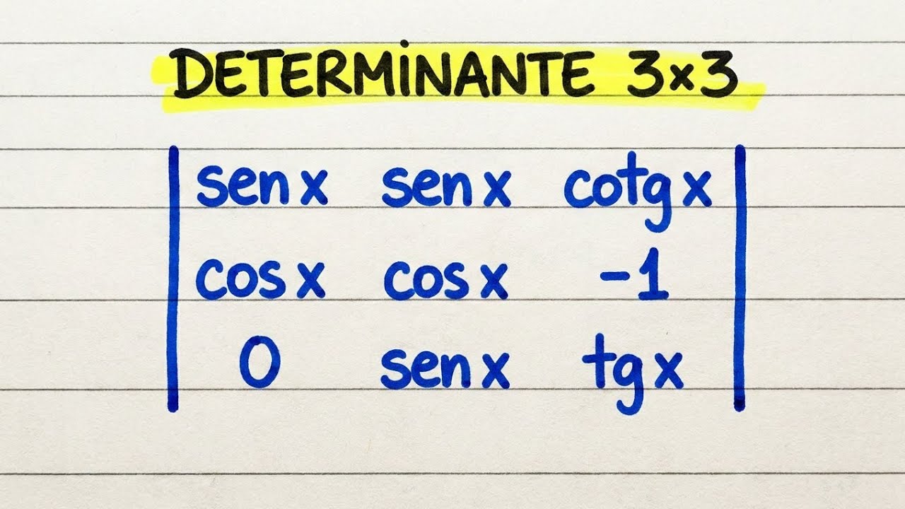 Sabe Calcular Determinante com Funções Trigonométricas?