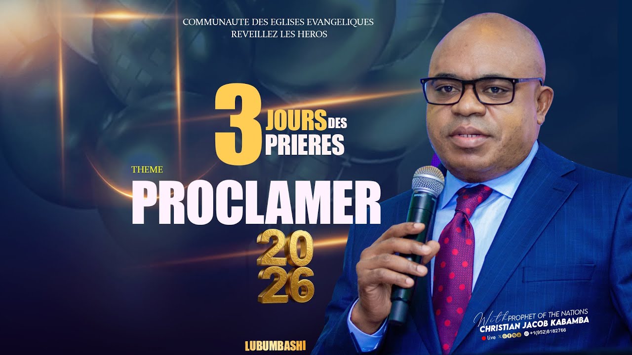 LUBUMBASHI : TU DOIS PARLER DU 30/01/2026 AVEC LE PROPHETE DES NATIONS  CHRISTIAN JACOB KABAMBA.
