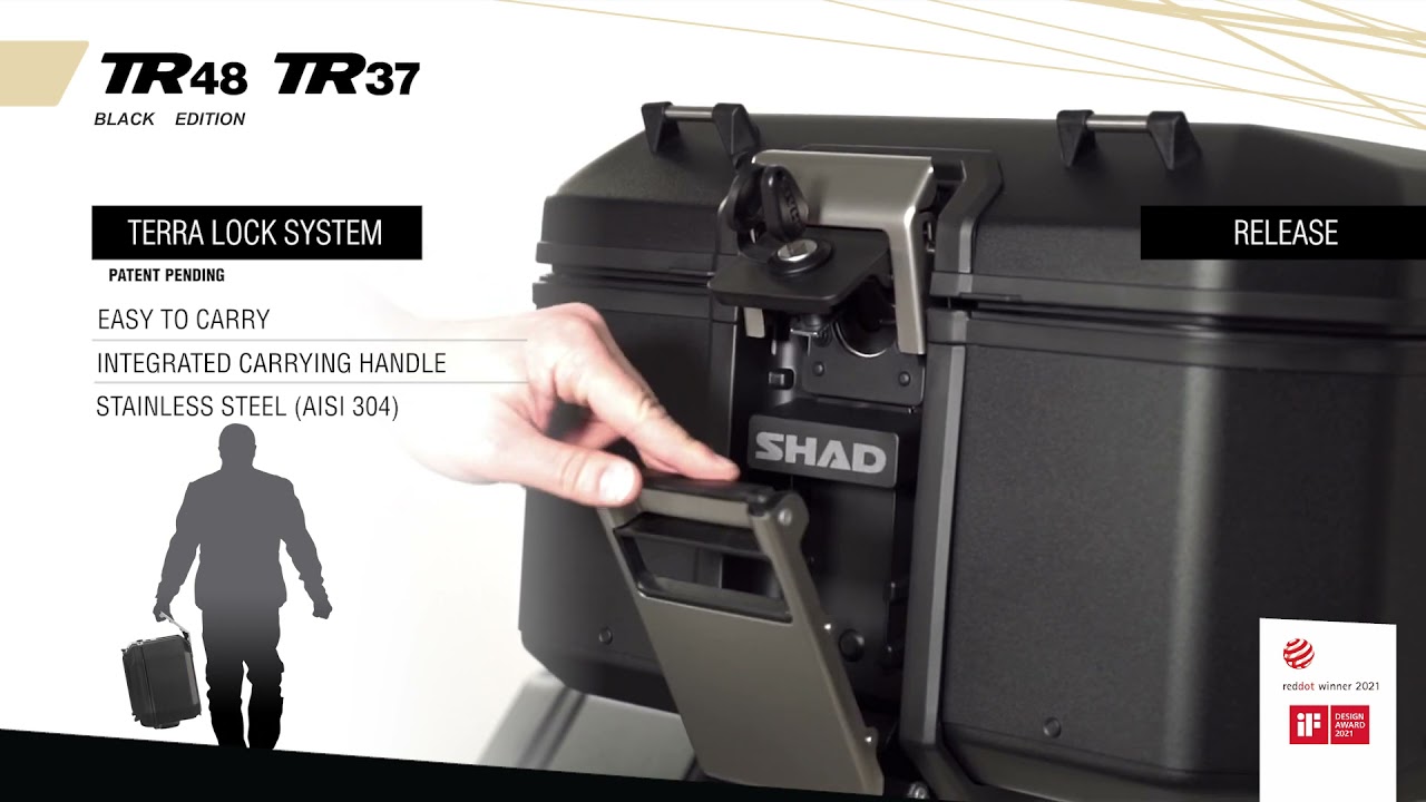 Box Motor SHAD TERRA TR37 & TR48 Top cases BLACK EDITION - Cara Buka Pasang Penguncian Sandaran