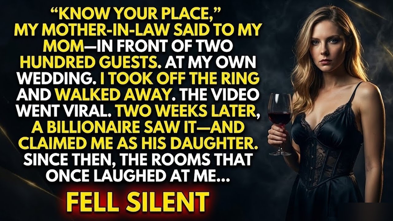 At My Wedding, My MIL Said “Know Your Place” — Then In Walked My Long-Lost Father... a Bi