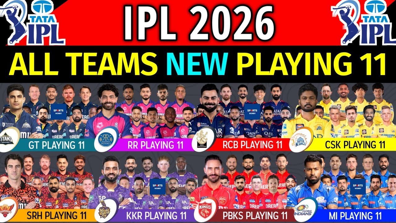 IPL 2026 — все 10 команд играют по 11 | Все команды играют по 11 | IPL 2026 | Все команды играют ...