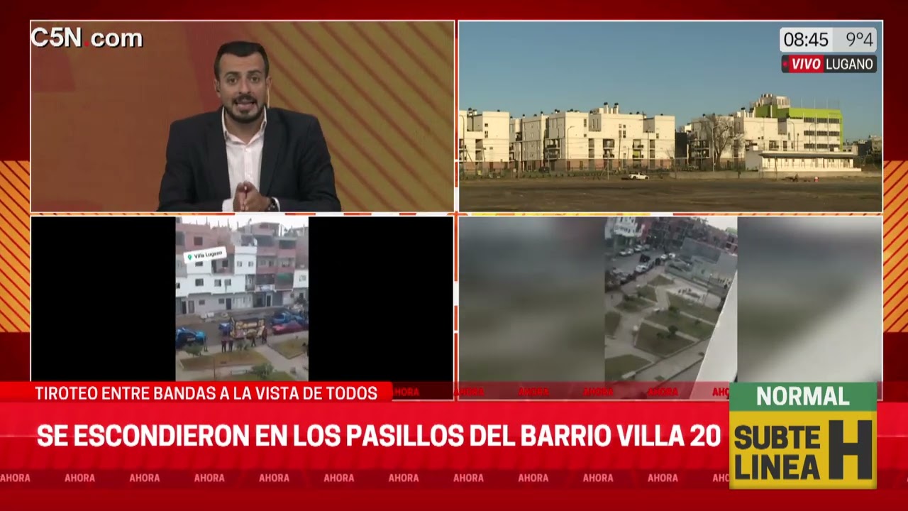 TIROTEO entre BANDAS en LUGANO: DELINCUENTES DISPARARON MÁS de 20 VECES