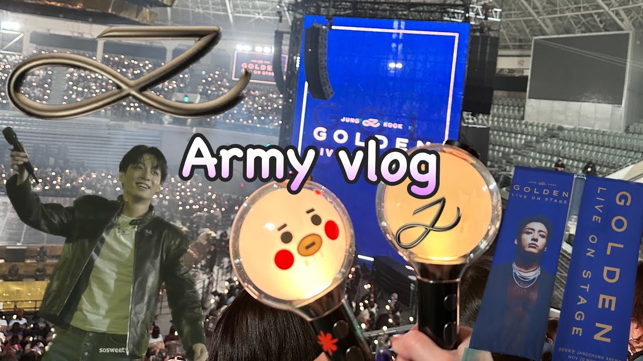 아미로그)정국 골든 쇼케이스 아미로그,jungkook golden showcase army vlog