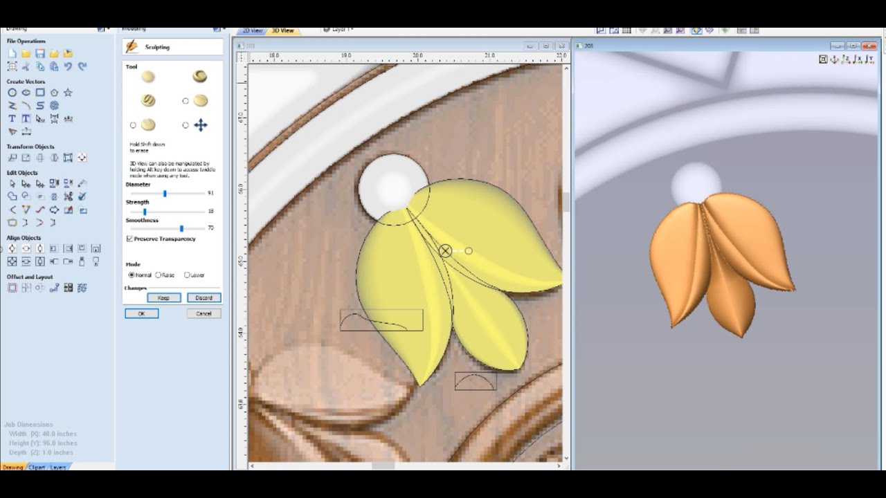 Simple 3D door design in Aspire | 3D | Door | Vectric Aspire .