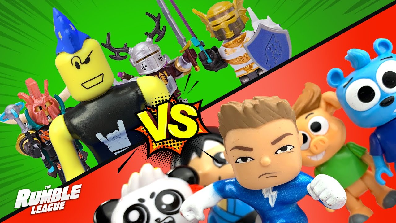 ROBLOX Rocks vs Little Flash and his Youtuber Friends! RUMBLE LEAGUE by KIDCITY