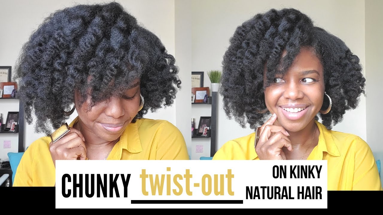 Chunky #TwistOut on Kinky #NaturalHair w/ #CremeOfNature Pure Honey Collection