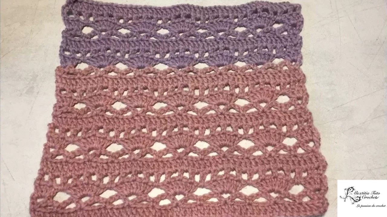 Tuto motif fantaisie, pour couverture, poncho, rideaux au crochet @Alextitia Tuto Crochet