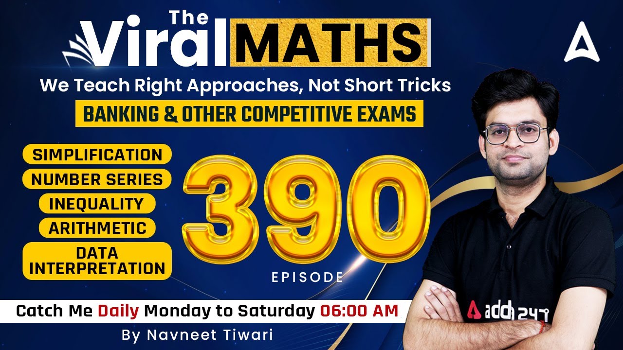Bank Exams | Simplification | Number Series | Inequality | Arithmetic | Viral Maths | Navneet #390