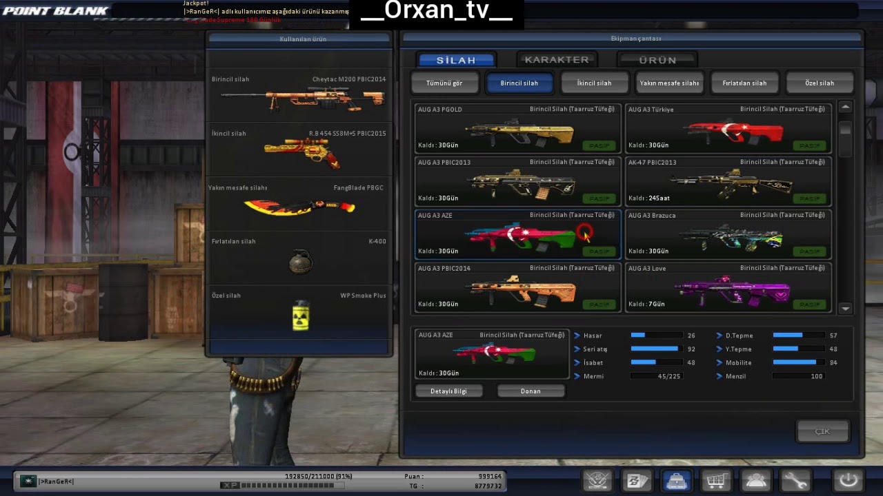 Point Blank ekipmanim (AZGOLD) full
