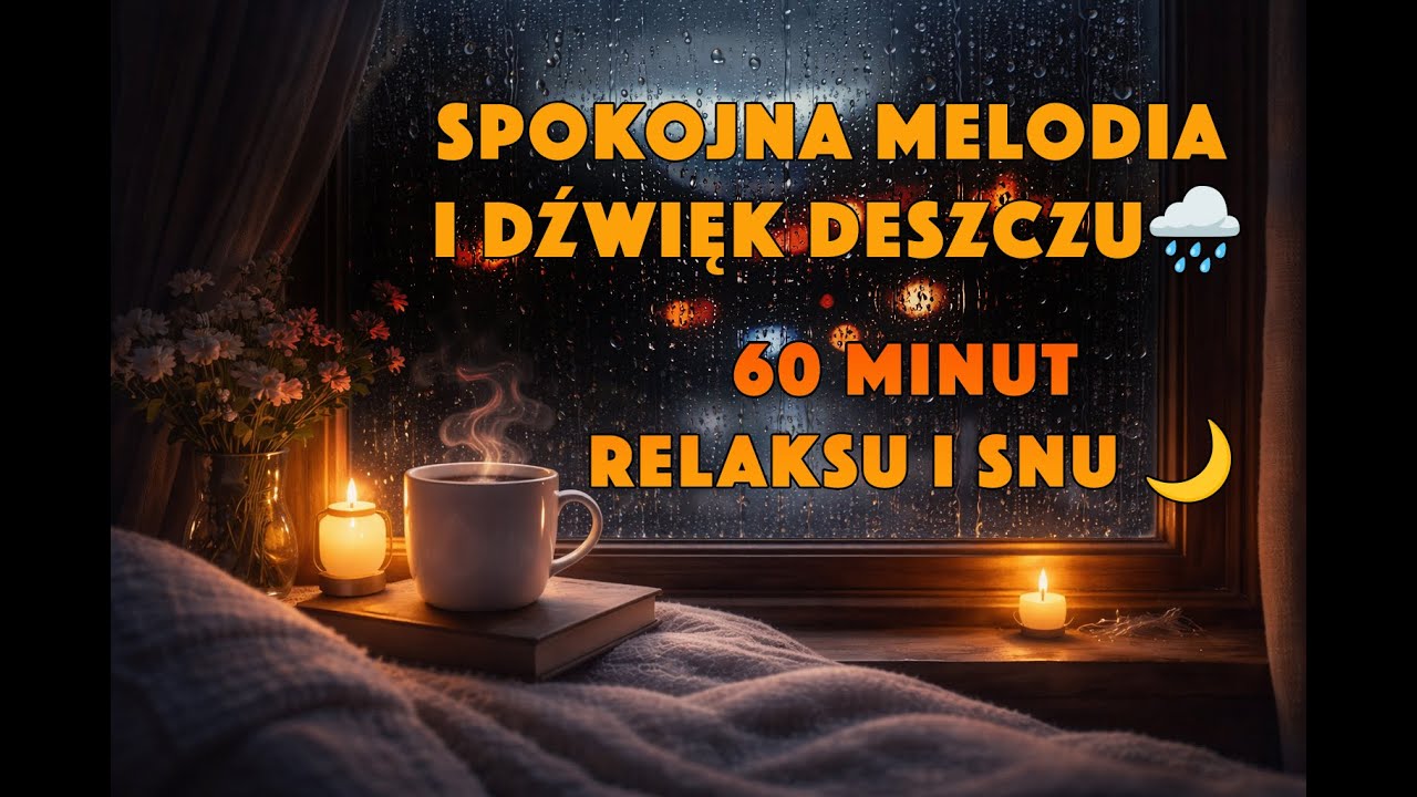 Nocny Deszcz i Cisza 🌙🌧️ | Muzyka do Głębokiego Snu | 60 Min