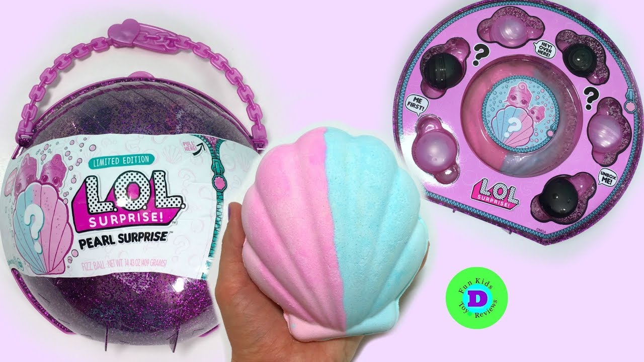 LOL big Pearl Surprise Blind Bag with Fizz Shell in Water - TOY Video